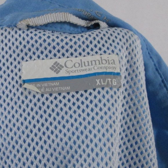 Columbia Mens Blue Omni-Wick Advanced Evaporation Button Down shirt Size… - Picture 7 of 13